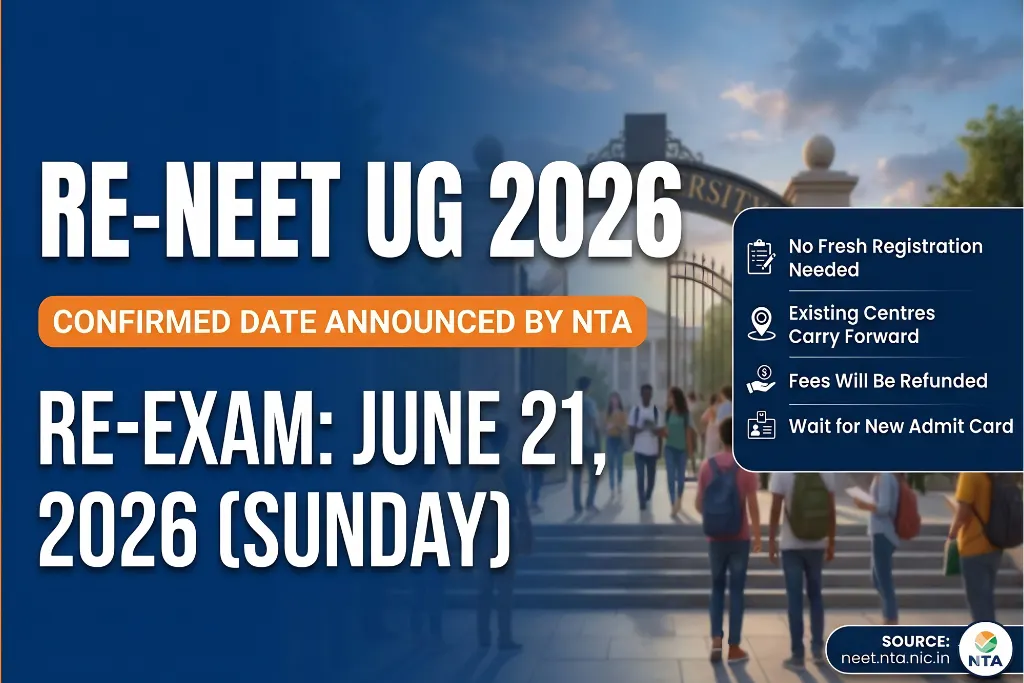 NEET 2026 re-exam date confirmed: June 21 is the new D-day