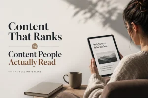 Content That Ranks vs Content People Actually Read: The Real Difference