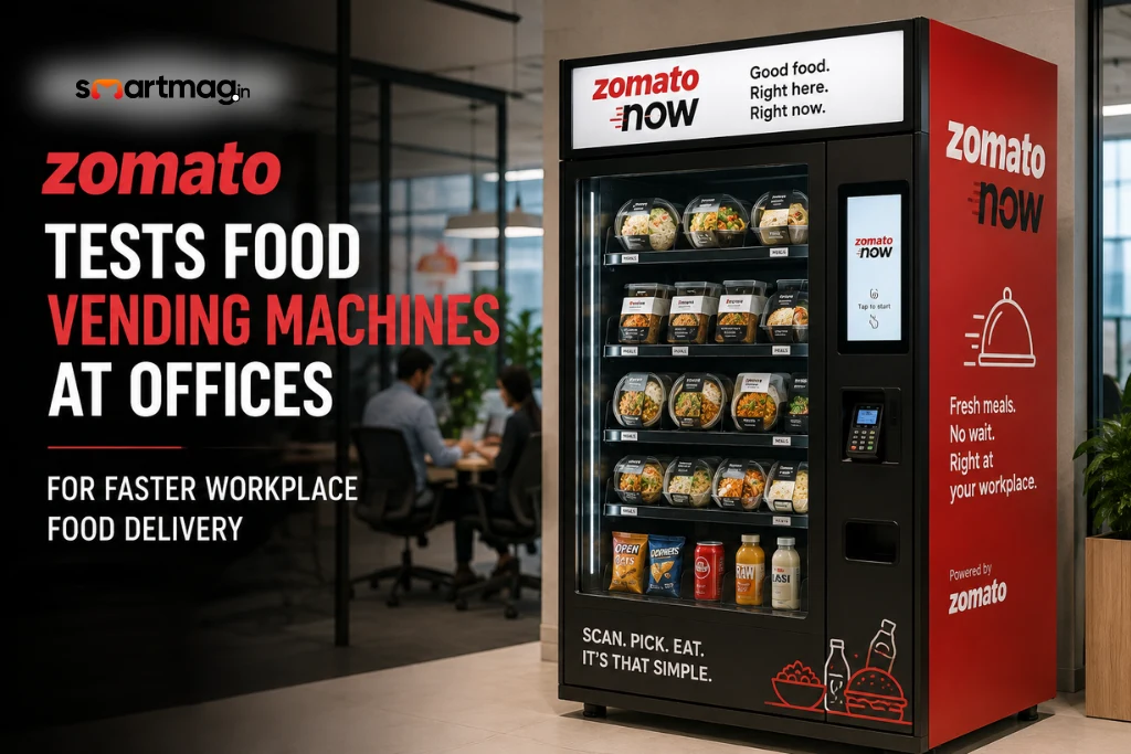 Zomato Tests Food Vending Machines at Offices for Faster Workplace Food Delivery