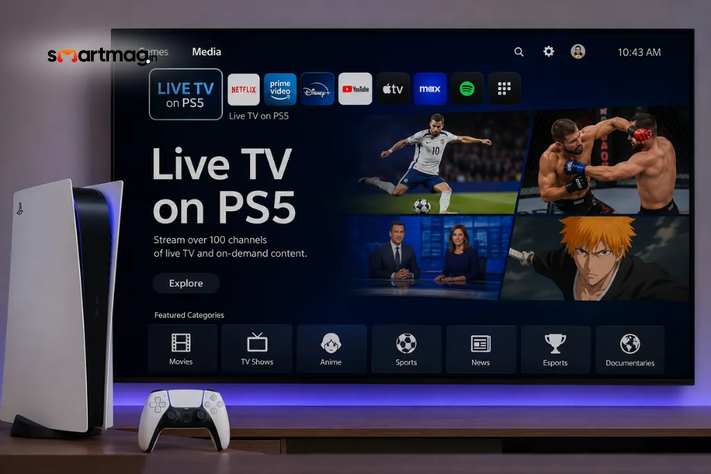 Sony Brings Live TV Streaming Service to PS5 Consoles With Movies, Shows, and Sports